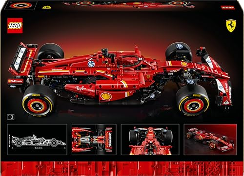 LEGO Technic Coche Ferrari SF-24 F1 Maquetas para Adultos - Coche de Carreras Rojo para Coleccionar - Regalo para Hombres, Padres o Pareja Aficionados a la Fórmula 1 - Detalles Navideños 42207