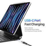DUX DUCIS [MK Series - Funda con Teclado, diseñada para Apple iPad Air 13 (2024) / iPad Pro 12.9 (2018/2020/2021/2022), Funda de Cuero con Teclado Bluetooth magnético Flotante, Color Negro