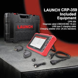 LAUNCH Escáner CRP359 OBDII para Todos los Sistemas, Lector de código OBD2 Completo, codificación ECU, Compatible con protocolo Can-FD DOIP, SGW para vehículos FCA, actualización WiFi 2 años de