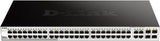 D-Link DGS-1210-48/E - Switch 48 Gigabit Ports and 4 SFP Combo Ports 100/1000 Mbps, Height 1U, Automatic VLAN for Video Surveillance and IP Telephony - EU Power Cable Only