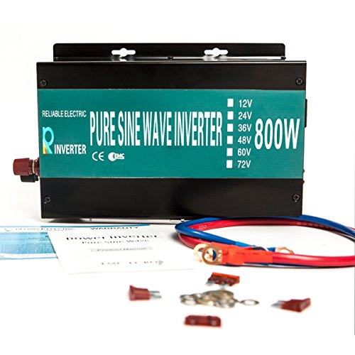 WZRELB Pantalla LED Duradera de Potencia Completa de 800 W, inversor Solar de Onda sinusoidal Pura de 12 V CC a 120 Vac (RBP80012B1)