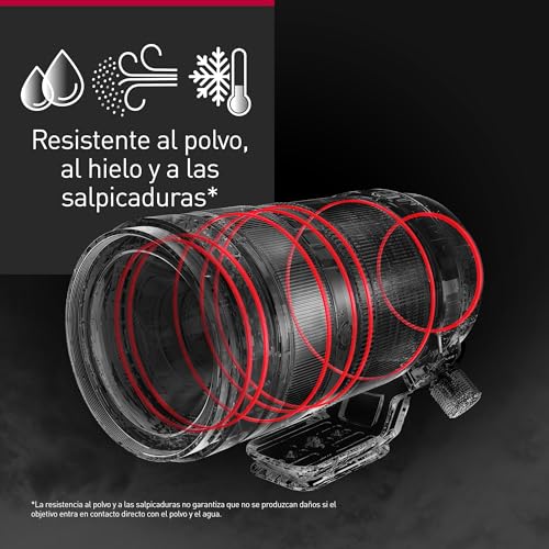 Panasonic LUMIX S-R100500E 100-500mm f/5-7,1 O.I.S. Lente con Montura L, Teleobjetivo Zoom de Fotograma, Enfoque Cercano de 0,8 m, Anillo De Enfoque Personalizable, Resistente a la Intemperie, Negro