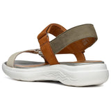Geox D Spherica Ec5w A, Sandalias Deportivas, Cognac Silver, 41 EU