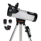 Celestron 31150 LCM 114 Series: telescopio reflector newtoniano computerizado, plata