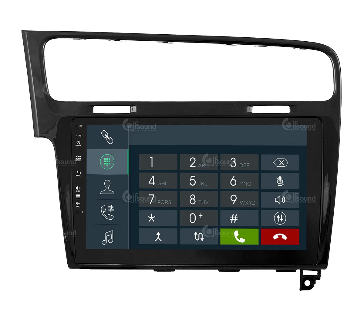 Autorradio de Ajuste Personalizado para Volkswagen Golf 7 Negro Android GPS Bluetooth WiFi Dab USB Pantalla táctil Full HD 10" procesador de 8 núcleos y comandos de Voz