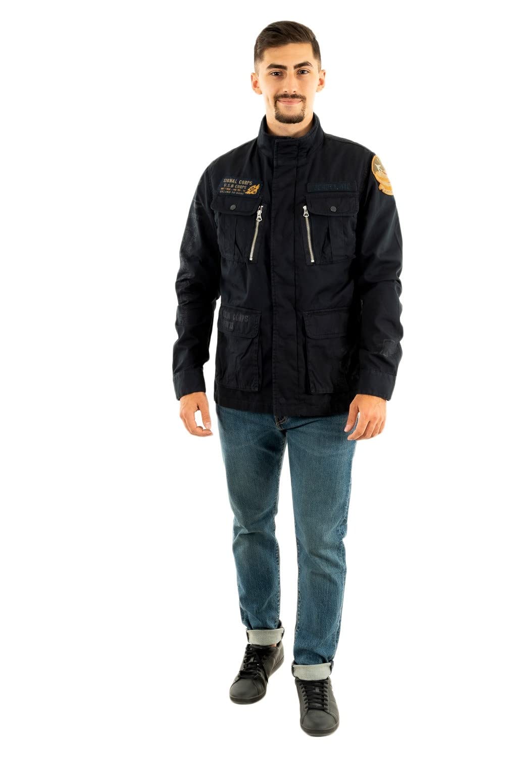 Schott NYC M1941 Chaqueta, Azul Marino, XL para Hombre