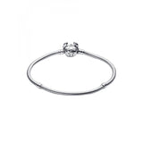 PANDORA Pulsera para mujer de plata Disney Stitch 593738C01, 593738C01-18, Plata de ley, No es una piedra preciosa