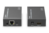 DIGITUS DS-55517 Extensor HDMI/Divisor HDMI - Full HD 1080p 60 Hz - 120 m por cable LAN/Ilimitado por Ethernet (apto para IP) - Set: Transmisor y Receptor - HDCP 1.3