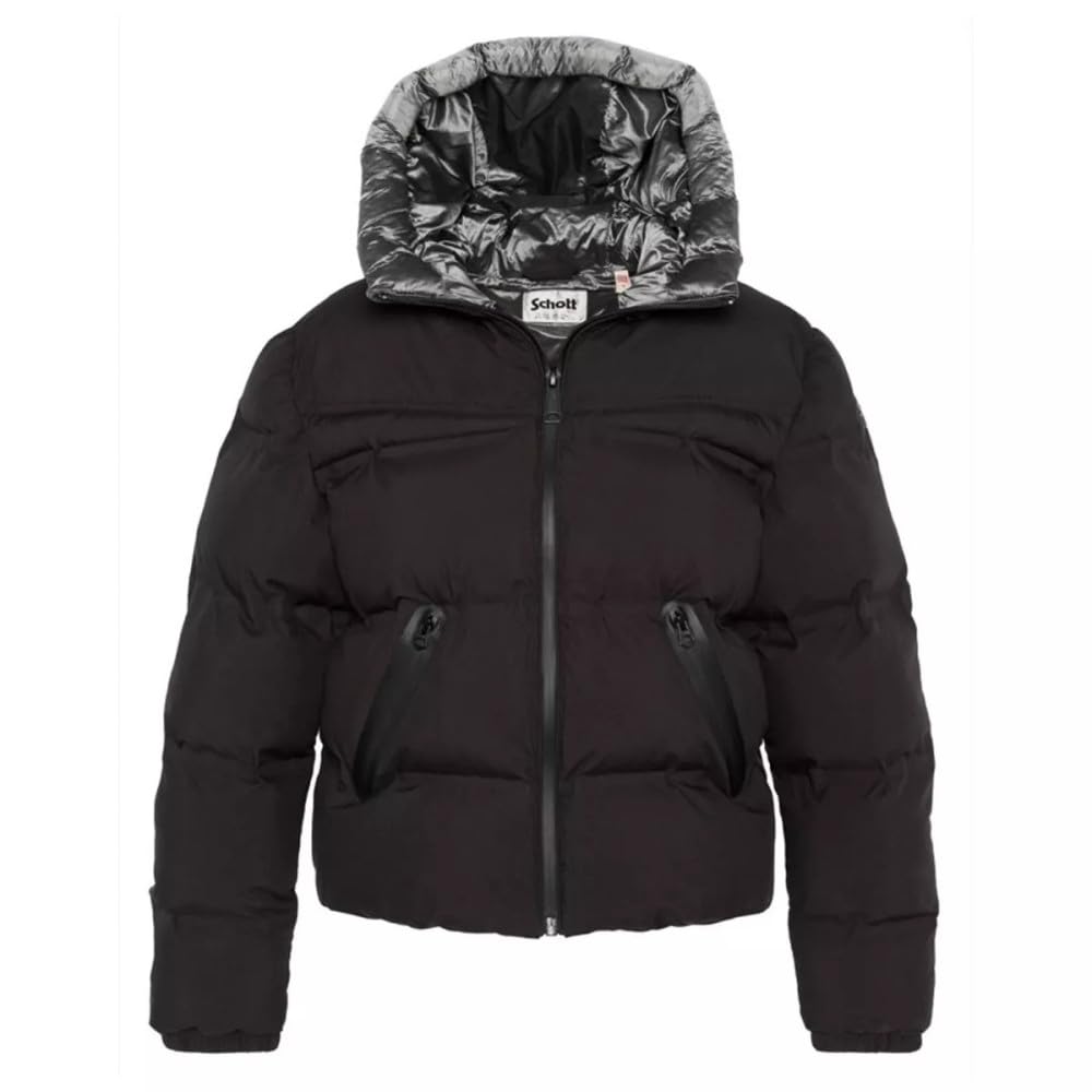 Schott NYC Brittanyw Chaqueta, Negro, L para Mujer