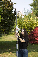 IKRA Tijeras Cortasetos telescópico a batería ICPH 2040, Incl. 2X batería, Cargador rápido y Cinta de Hombro