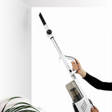Polti Forzaspira Light and Clean, Escoba Eléctrica con Cable, Sin Bolsa, Tecnología Ciclónica, Filtro HEPA, Cepillo con Luces, Parking Vertical, Blanco y Gris