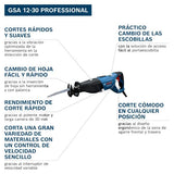 Bosch Professional sierra sable GSA 12-30 (con maletín de transporte)