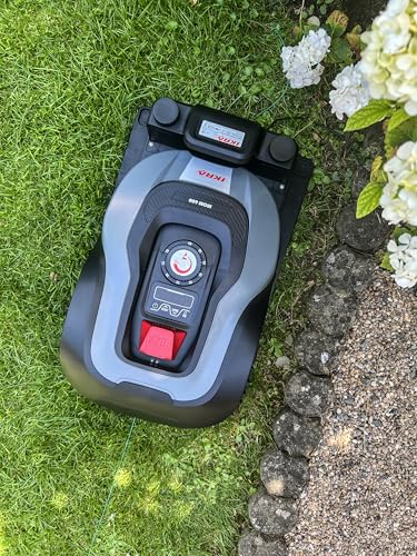 IKRA Robot cortacésped iROM 600 para céspedes de hasta 600 m², WiFi o Bluetooth, Control por App, multizona, Incl. estación de Carga & Sensor de Lluvia, 6 Cuchillas de Repuesto