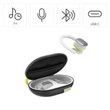 Hama | Auriculares Inalámbricos Bluetooth Deportivos (Auriculares Deportivos con hasta 7h de Música, IPX5, Micrófono Integrado) Blanco y Amarillo