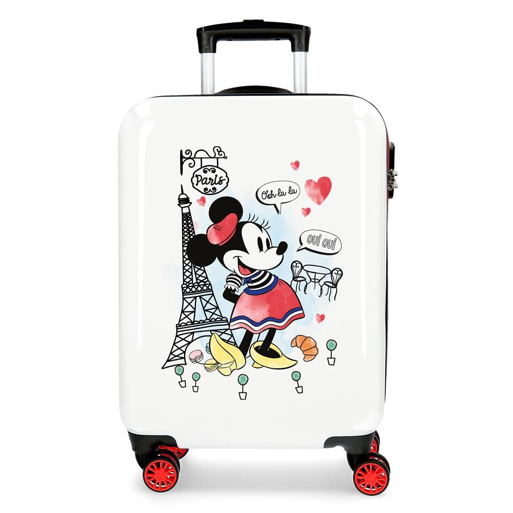 Disney Paris, Maleta De Cabina Niñas, Blanco (White), 38 Cm X 55 Cm X 20 Cm
