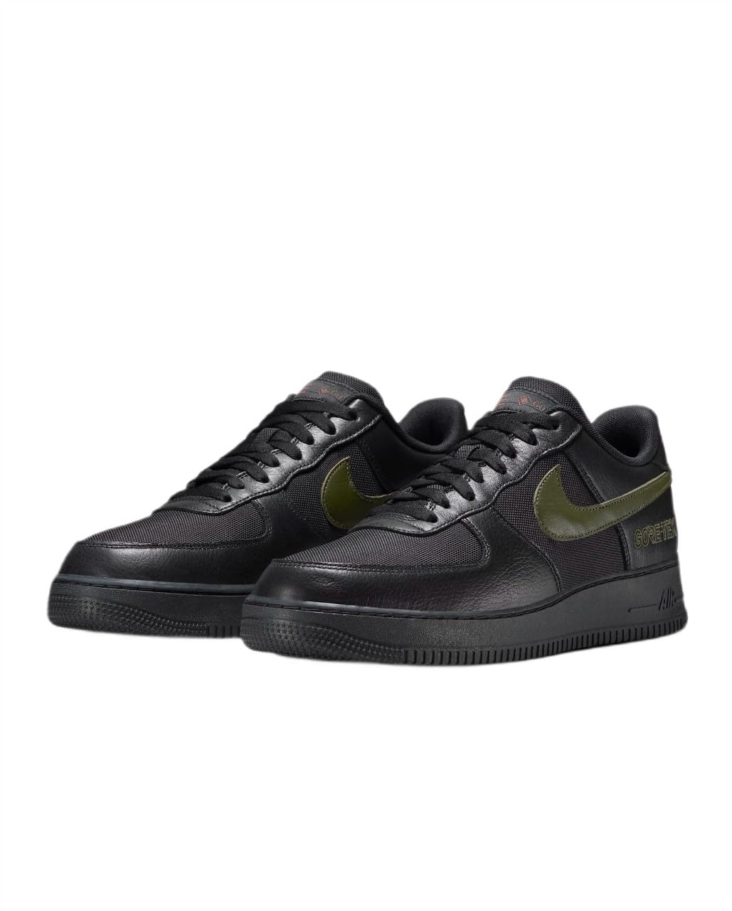 NIKE Air Force 1 Low Gore-Tex, Sneaker Hombre, Black Cargo Khaki, 45 EU