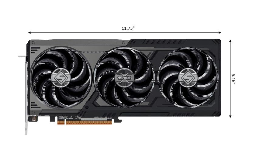ASRock AMD Radeon RX 9070 XT Steel Legend Dark - Tarjeta gráfica DDR6 de 16 GB