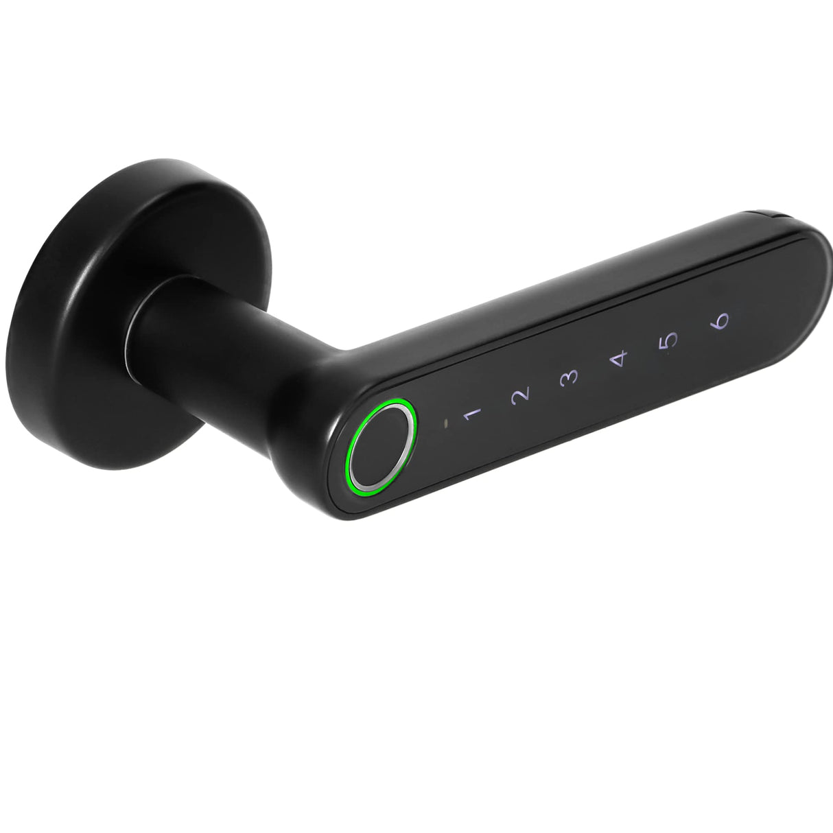 ORNO ZS-853 - Cerradura conectada con teclado táctil y biométrico, lector de huellas dactilares, Bluetooth 4.0 (Negro)