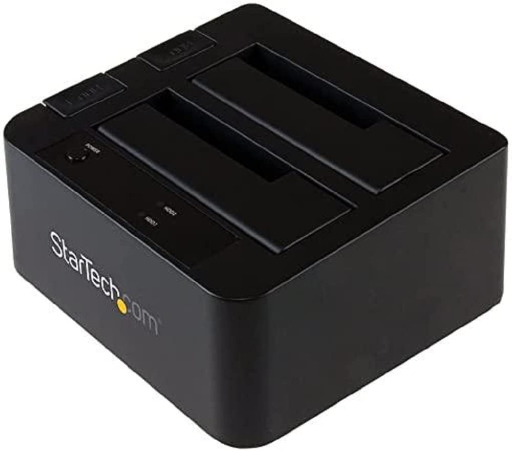 StarTech.com Docking Station de 2 Bahías - USB 3.1 a SATA - USB 3.1 (10 Gbps) - SATA I/II/III de 2,5/3,5" - Base de Acoplamiento SSD/HDD - de Intercambio en Caliente - Carga Superior (SDOCK2U313)
