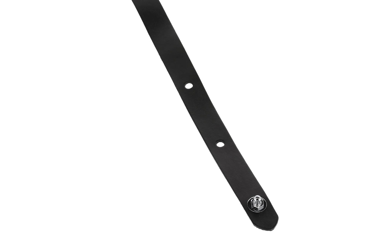 GEWA Correa para guitarra serie Prestige, cuero auténtico, ancho 85 mm, largo 103-139 cm, cierres de seguridad - cromados, marrón/negro - marrón/negro, 1 par de cierres de seguridad F&S incluidos