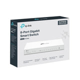 TP-Link Festa FS308G Switch Inteligente Gigabit de 8 Puertos, Gestión en la Nube, Operación Silenciosa, Optimo para PYMEs y Oficinas, Optimización de Red, QoS Avanzado