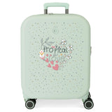 Enso Tropical Love Maleta de Cabina Verde 40x55x20 cms Rígida ABS Cierre TSA Integrado 37L 2,74 kgs 4 Ruedas Dobles Equipaje Mano