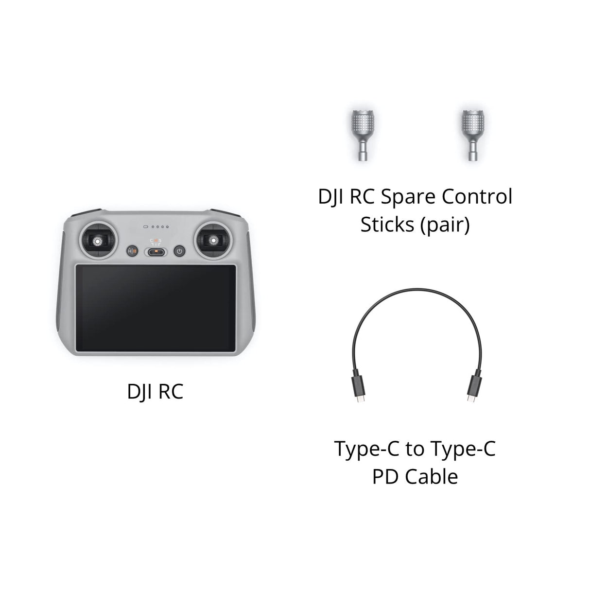 dji RC - Control Remoto para dji Mavic 3 Classic/dji Mavic 3/dji Mavic 3 Cine/dji Mini 3 Pro/dji Air 2S, Cuerpo Ligero, Pantalla FHD, 4 h de batería, palancas de Control de precisión, transmisión O3+