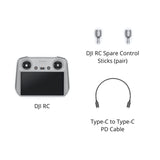 dji RC - Control Remoto para dji Mavic 3 Classic/dji Mavic 3/dji Mavic 3 Cine/dji Mini 3 Pro/dji Air 2S, Cuerpo Ligero, Pantalla FHD, 4 h de batería, palancas de Control de precisión, transmisión O3+