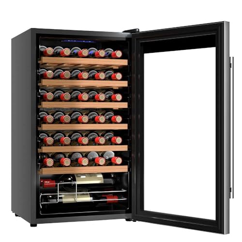 Cecotec Vinoteca 34 botellas Bolero grandsommelier 34030 inox compressor, 80 L, Enfriamiento por compresor, Temperatura regulable de 5 a 18ºC, Control táctil, Display, LED interior.