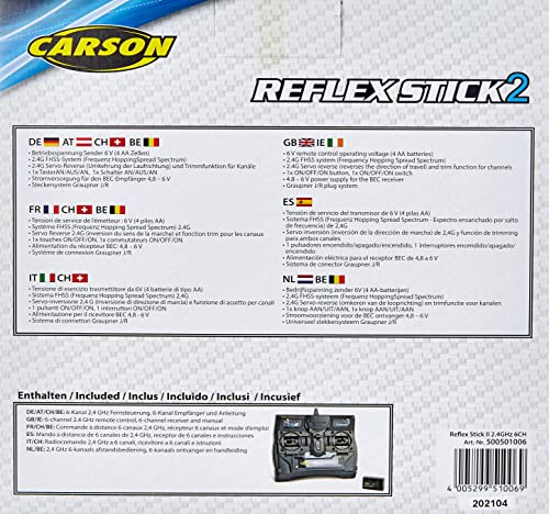 Carson Optical - Radio Control Reflejo del palillo 2 2.4 GHz 6 Canal # 501006