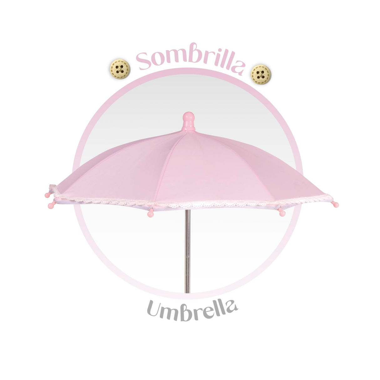 Carro de Muñecas Sophie Plegable con Sombrilla DeCuevas 82075