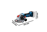 Bosch Professional 18V System GWX 18V-8 - Amoladora angular a batería (X-LOCK, Ø 125 mm, set 5 discos de corte, sin batería, en L-BOXX) - Amazon Exclusive