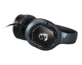 MSI IMMERSE GH50 GAMING HEADSET - Auriculares Sonido Envolvente Virtual 7.1, Sistema de Vibración, Drivers Neodimio 40mm, Iluminación RGB, Mic Extraíble, Regulador en Línea, Conector USB2.0 -Alámbrico