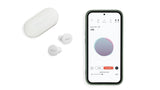 DENON PerL True Wireless Earbuds, Perfil de Sonido Personalizado, Auriculares con cancelación de Ruido, Auriculares Resistentes al Agua, con micrófonos Integrados y batería de Larga duración - Blanco