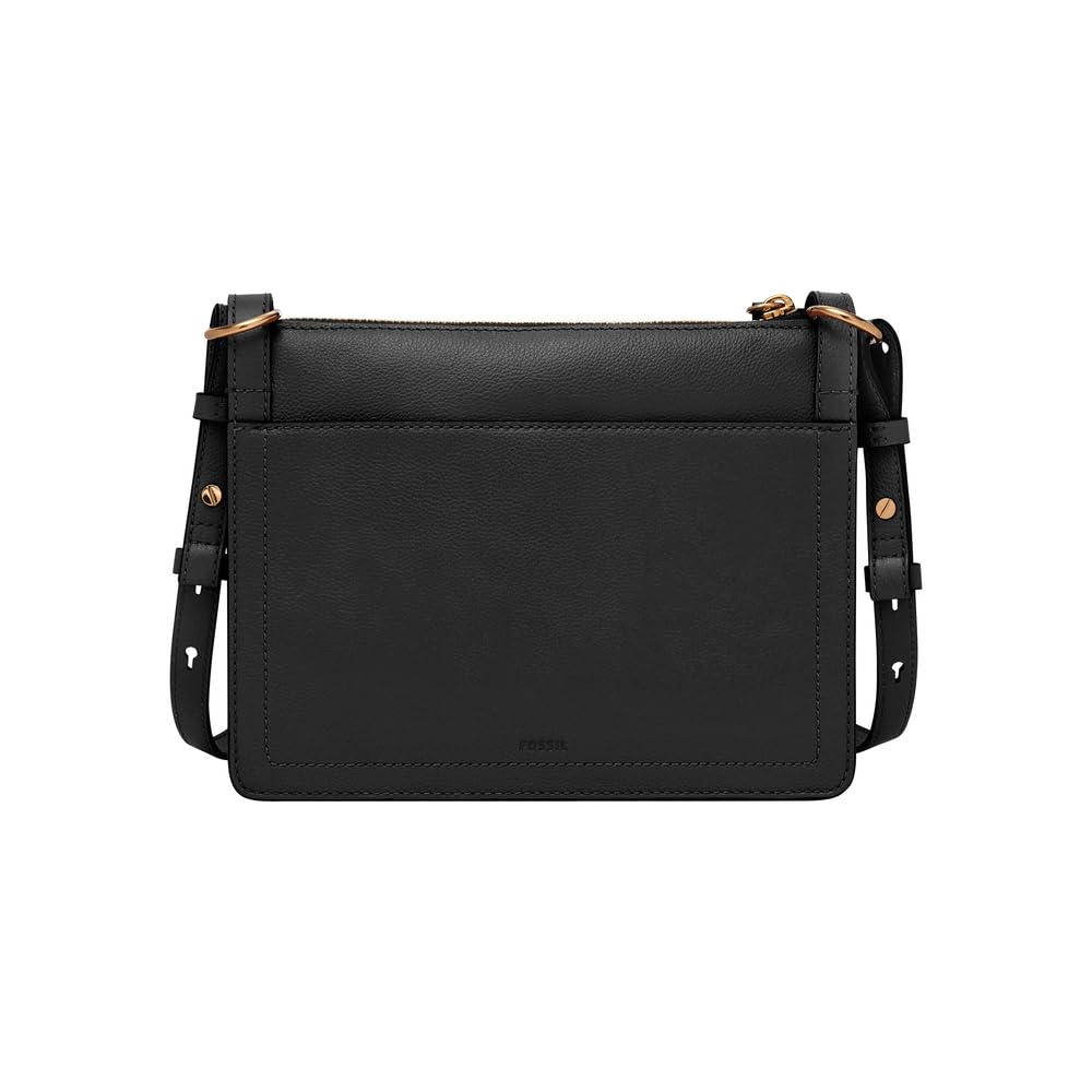 Fossil Taryn bolso de mujer, bandolera de piel negra, L: 24,1 cm, A: 5,7 cm, A: 18,4 cm, ZB1894001