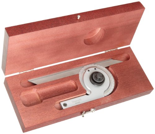 Starrett C359BZZPrecision - Protractor universal de biselado de precisión, a través de graduaciones de 360 grados, tamaño de hoja de 17,78 cm