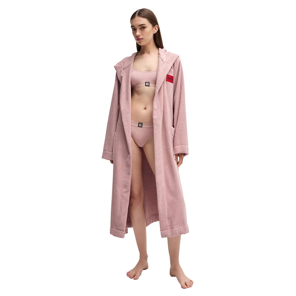 HUGO Terry_Hooded Gown Bata, Light/Pastel Pink683, L para Mujer