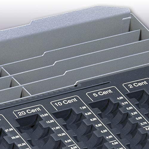 Durable 178157 tablero de conteo Euroboard XL con 8 compartimentos para billetes, antracita