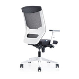 Rocada | Silla Oficina Ergonómica Regulación Lumbar | Silla con Ruedas, Reclinable y Cómoda | Tapizada con Malla y Tela Ignífuga | Color Negro