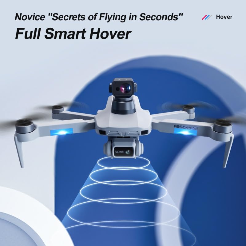 LUXWALLET Falcon X Dodge - 30KM/h Drone - WiFi GPS 1080P Full HD Drone – Laser Obstacle Avoidance - EIS Stabilisator - 2000 Meter Afstand + 2X Accu