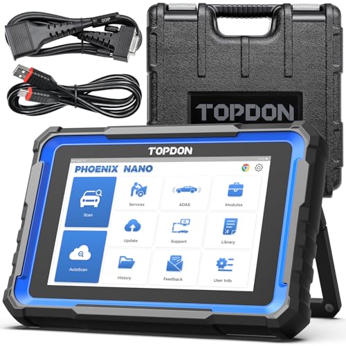 TOPDON Phoenix Nano Herramienta de Diagnóstico para Coche, Herramienta de Codificación ECU 2024 con diagnóstico Completo, 32 + Servicios de reinicio, Control bidireccional, soporta protocolos Can