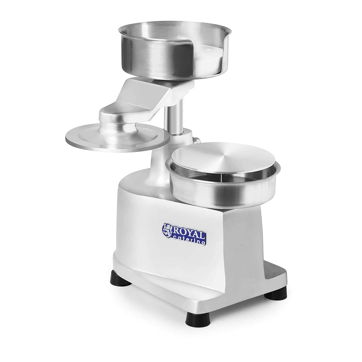 Royal Catering Prensa para Hamburguesas Prensadora Manual RCHM-130 (Incluye 500 Discos de Papel, Acero Inoxidable y Aluminio anodizado, para Hamburguesas de Ø 13 cm)