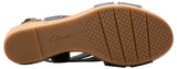 Clarks Sabina Sling, Sandalia Mujer, Black/Black, 37 EU