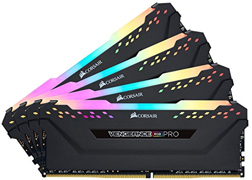 Corsair Vengeance RGB Pro - Kit de Memoria Entusiasta de 32 GB (4 x 8 GB, DDR4, 3200 MHz, C14, XMP 2.0) Negro