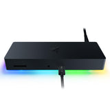 Razer Thunderbolt 4 Dock Chroma - Hub Premium con iluminación RGB para Windows y Mac (10 puertos en uno, salida a Dos monitores 4K o un monitor 8K) Negro