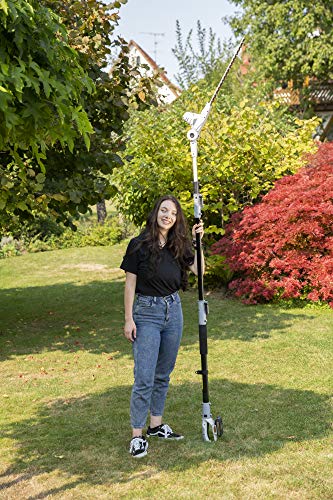 IKRA tijeras cortasetos telescópico a batería ICPH 2040, incl. 2x batería, cargador rápido y cinta de hombro