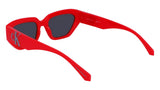 Calvin Klein Jeans Unisex Adult Sunglasses CKJ23652S - Strawberry Red with Solid Grey Lens