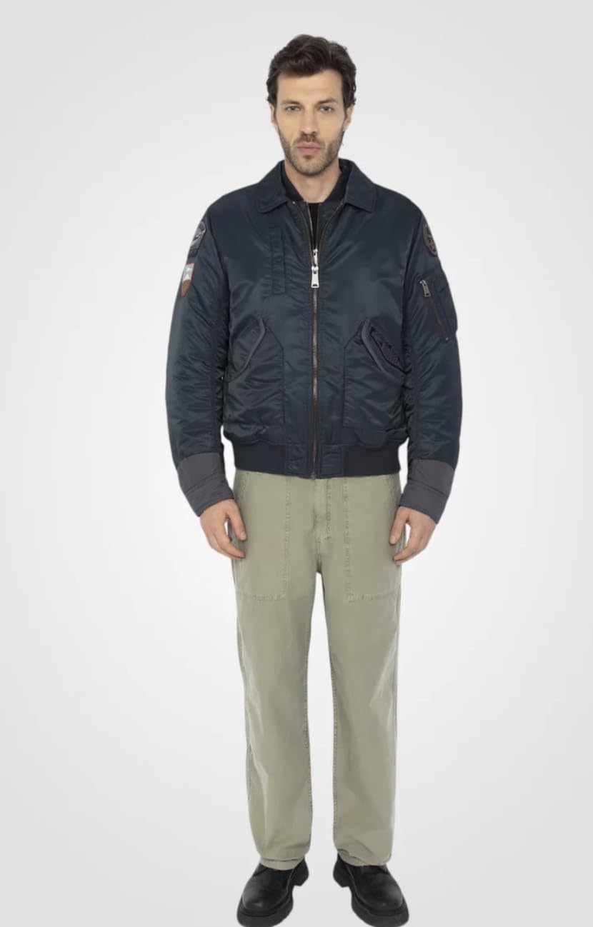 Schott NYC 210 vintrs Chaqueta, Azul Marino, L para Hombre