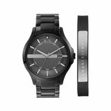 Armani Exchange Reloj Hombre, Movimiento Fecha Cuarzo Tres Agujas y Caja 46mm con Pulsera Acero Inoxidable
