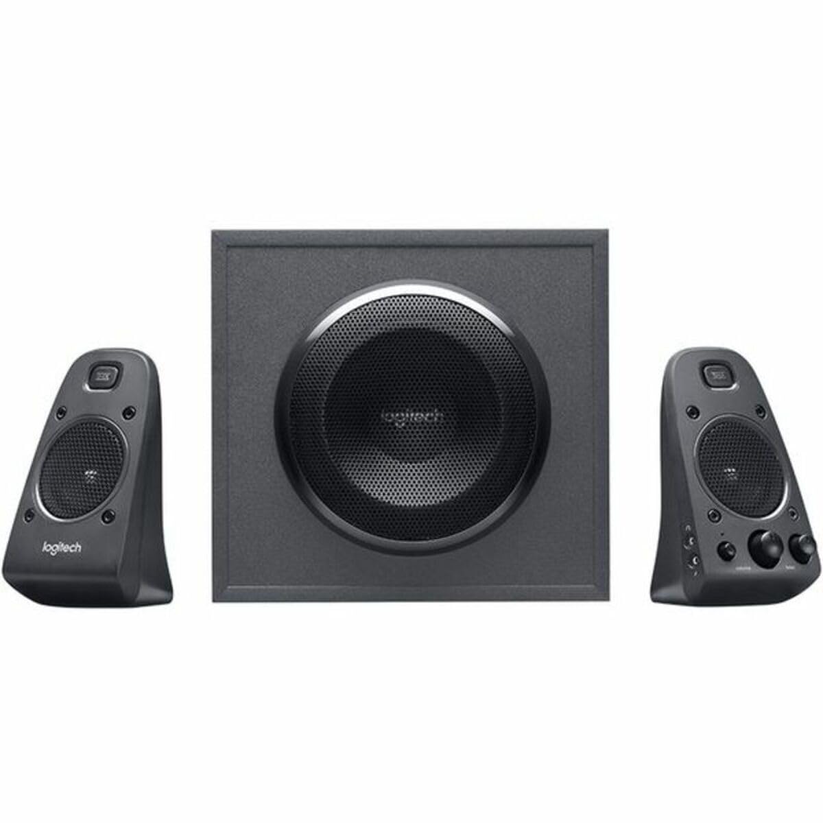 Logitech Z625 Sistema de Altavoces 2.1 Subwoofer, THX, 400W de Pico, Graves Profundos, Entrada Óptica 3.5 mm/RCA, Enchufe EU, PC/PS4/Xbox/Reproductor/DVD Player/TV/Smartphone/Tablet, Negro